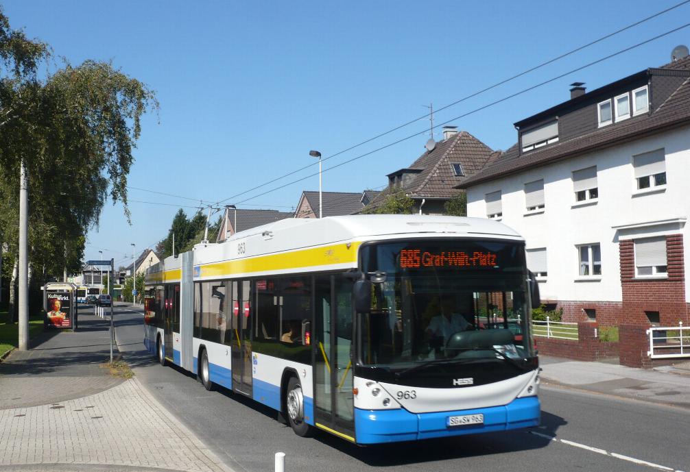 Solingen, Hess SwissTrolley 3 (BGT-N2C) Nr. 963