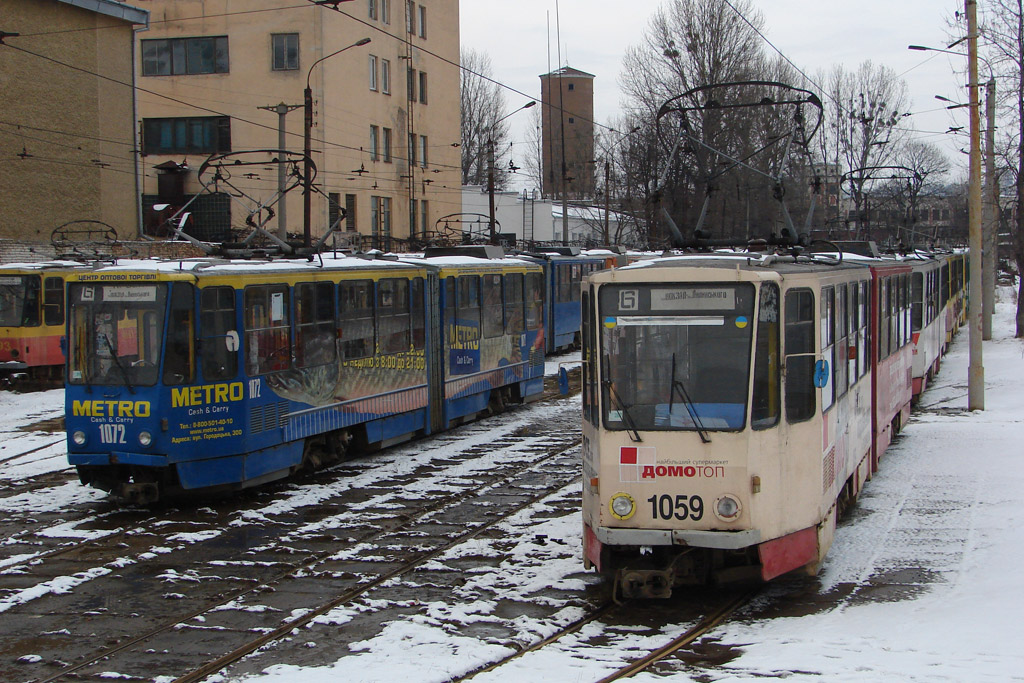 Львов, Tatra KT4SU № 1072; Львов, Tatra KT4SU № 1059