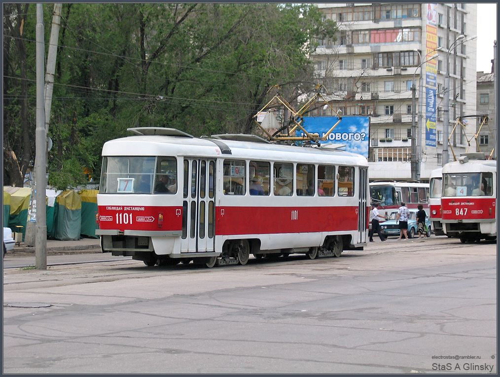 Самара, Tatra T3SU (двухдверная) № 1101