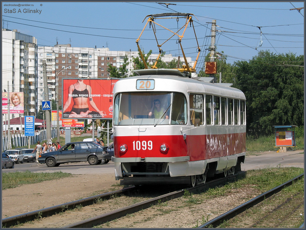 Самара, Tatra T3SU (двухдверная) № 1099