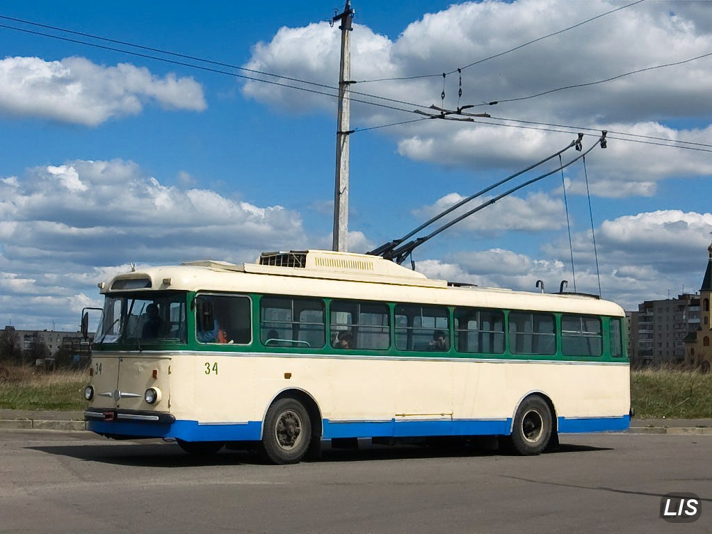 Lutsk, Škoda 9Tr19 # 34; Lutsk — The trip on the trolleybus Skoda 9tr #34 21.04.2007