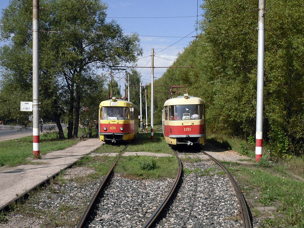 Ульяновск, Tatra T3SU № 1191; Ульяновск, Tatra T3SU № 1174; Ульяновск — Узловые и конечные станции