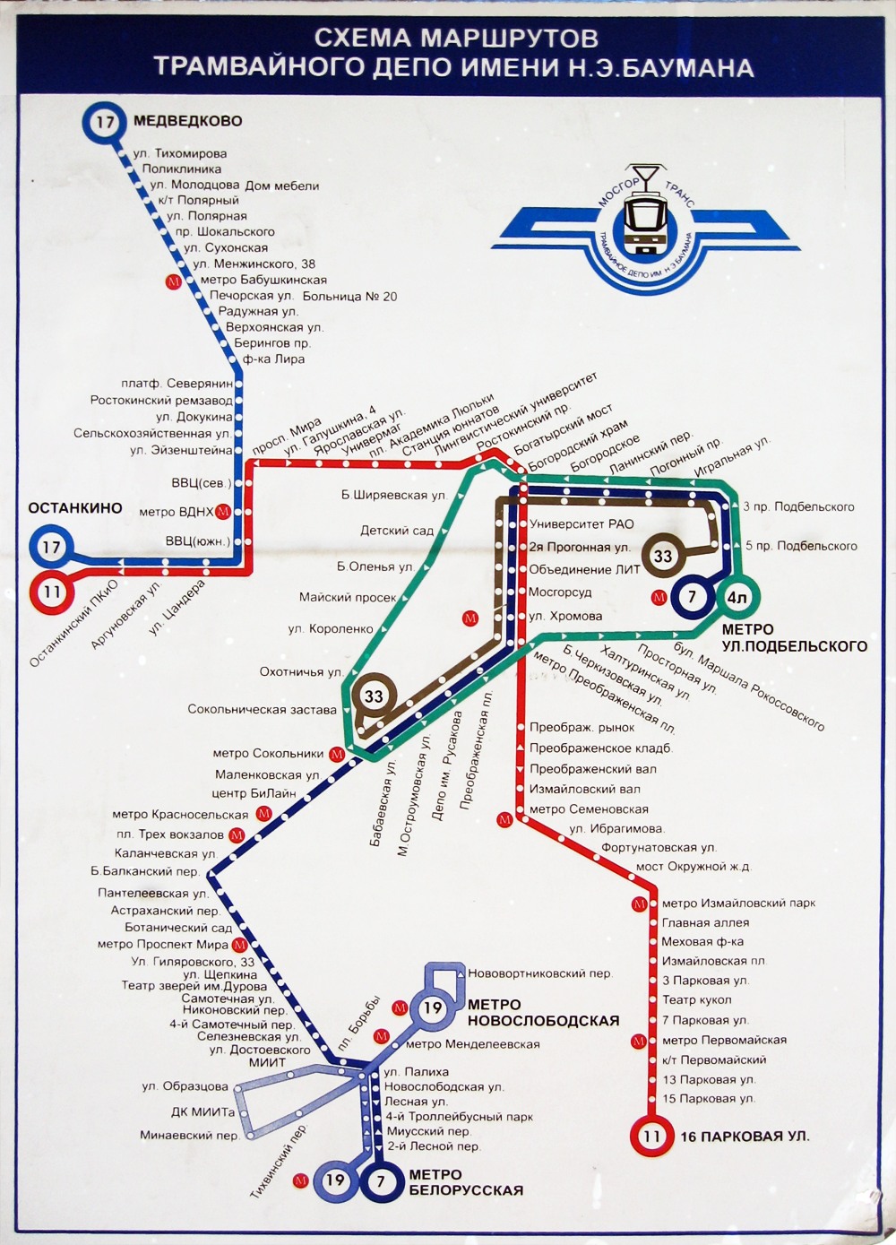 Moscow — Maps inside vehicles (tram)