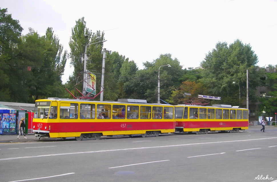 Zaporizhzhia, Tatra T6B5SU № 457; Zaporizhzhia, Tatra T6B5SU № 458