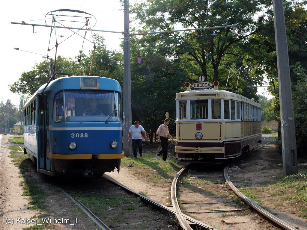Одесса, Tatra T3R.P № 3088; Одесса, МТВ-82 № 914; Одесса — 25.09.2009 — 99-я годовщина одесского трамвая