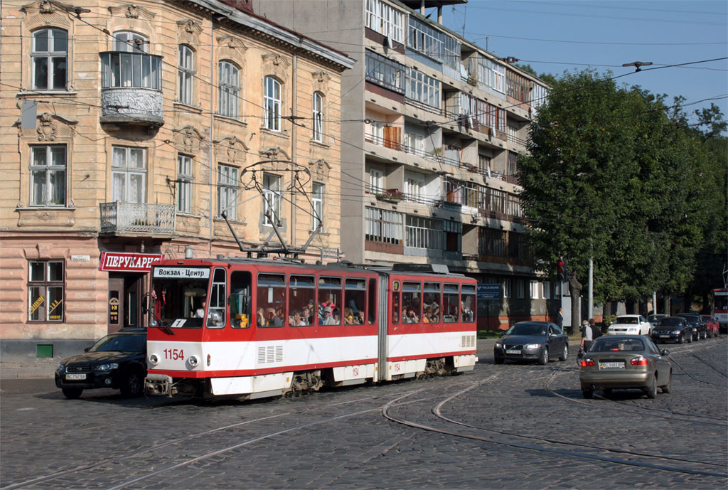 Львов, Tatra KT4D № 1154