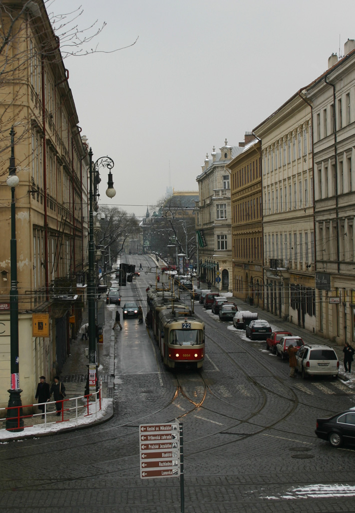 Прага, Tatra T3 № 6864; Прага — Трамвайные линии и инфраструктура