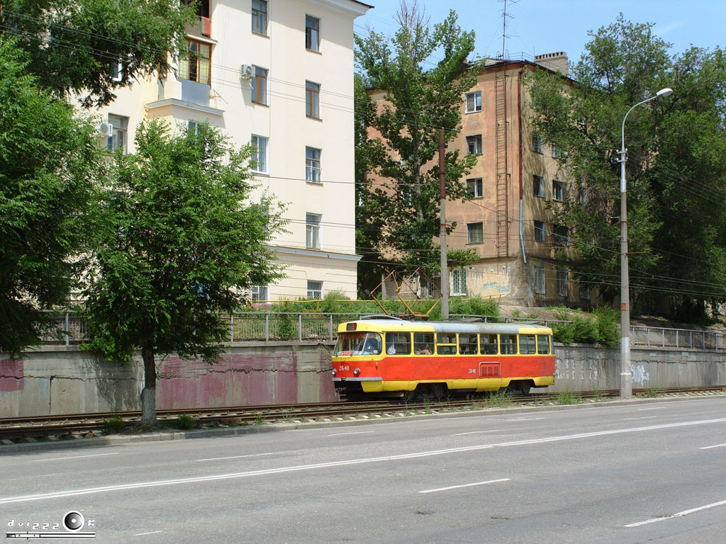 Волгоград, Tatra T3SU (двухдверная) № 2648; Волгоград — Трамвайные линии: [2] Второе депо — Советский район
