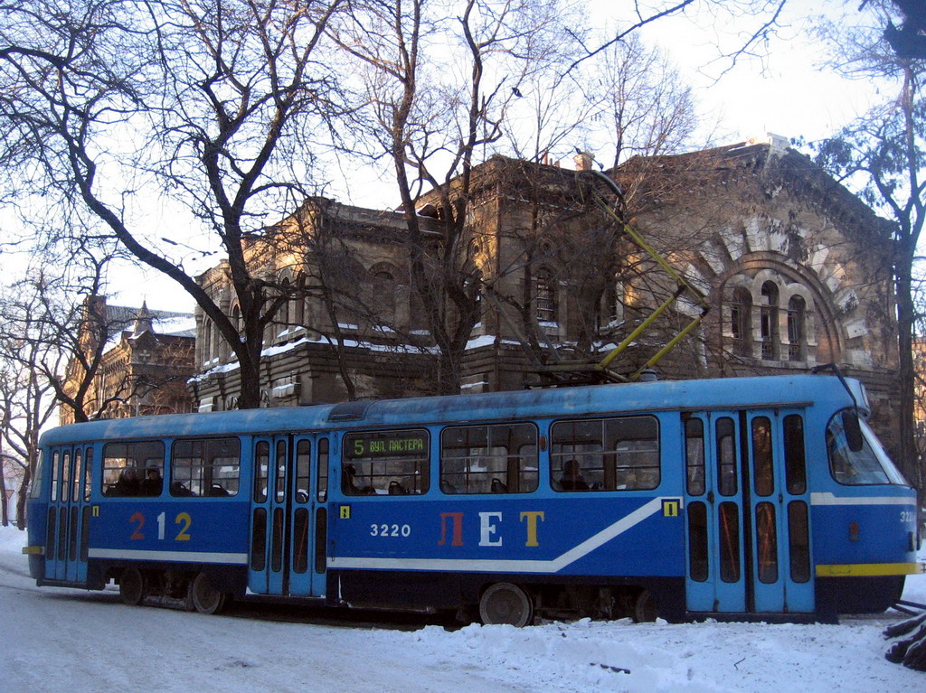 Одесса, Tatra T3R.P № 3220; Одесса — 23.02.2007 — Снегопад и его последствия