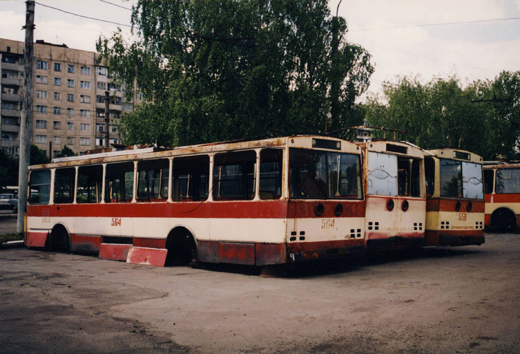 Львов, Škoda 14Tr89/6 № 564; Львов, Škoda 14Tr02/6 № 535; Львов, Škoda 14Tr89/6 № 558