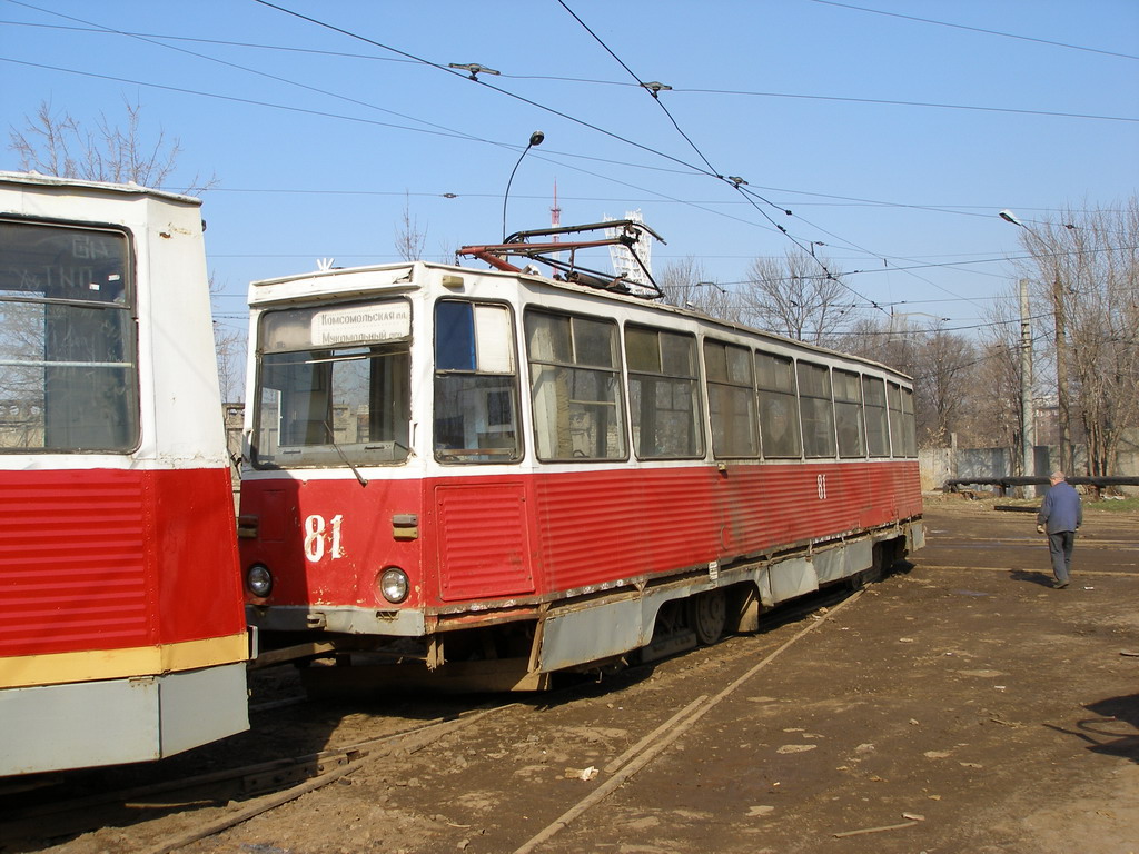 Jaroslavl, 71-605 (KTM-5M3) № 81; Jaroslavl — 04-05.2006. Transfer out-of-service trams from closed depot #3