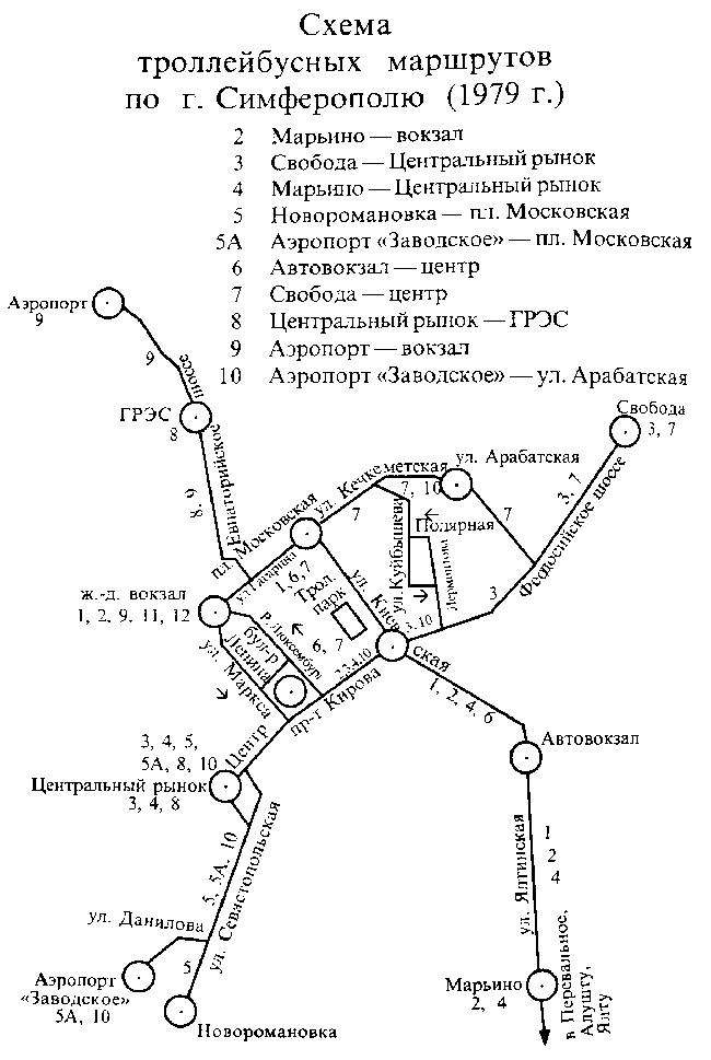 Троллейбус 15 на карте