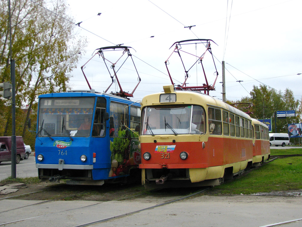 Екатеринбург, Tatra T6B5SU № 764; Екатеринбург, Tatra T3SU № 321