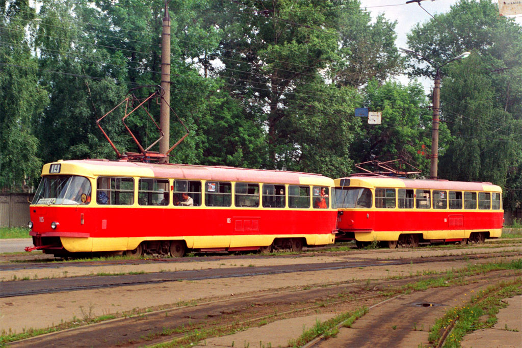Тверь, Tatra T3SU № 105; Тверь, Tatra T3SU № 106; Тверь — Тверской трамвай в начале 2000-х гг. (2002 — 2006 гг.)