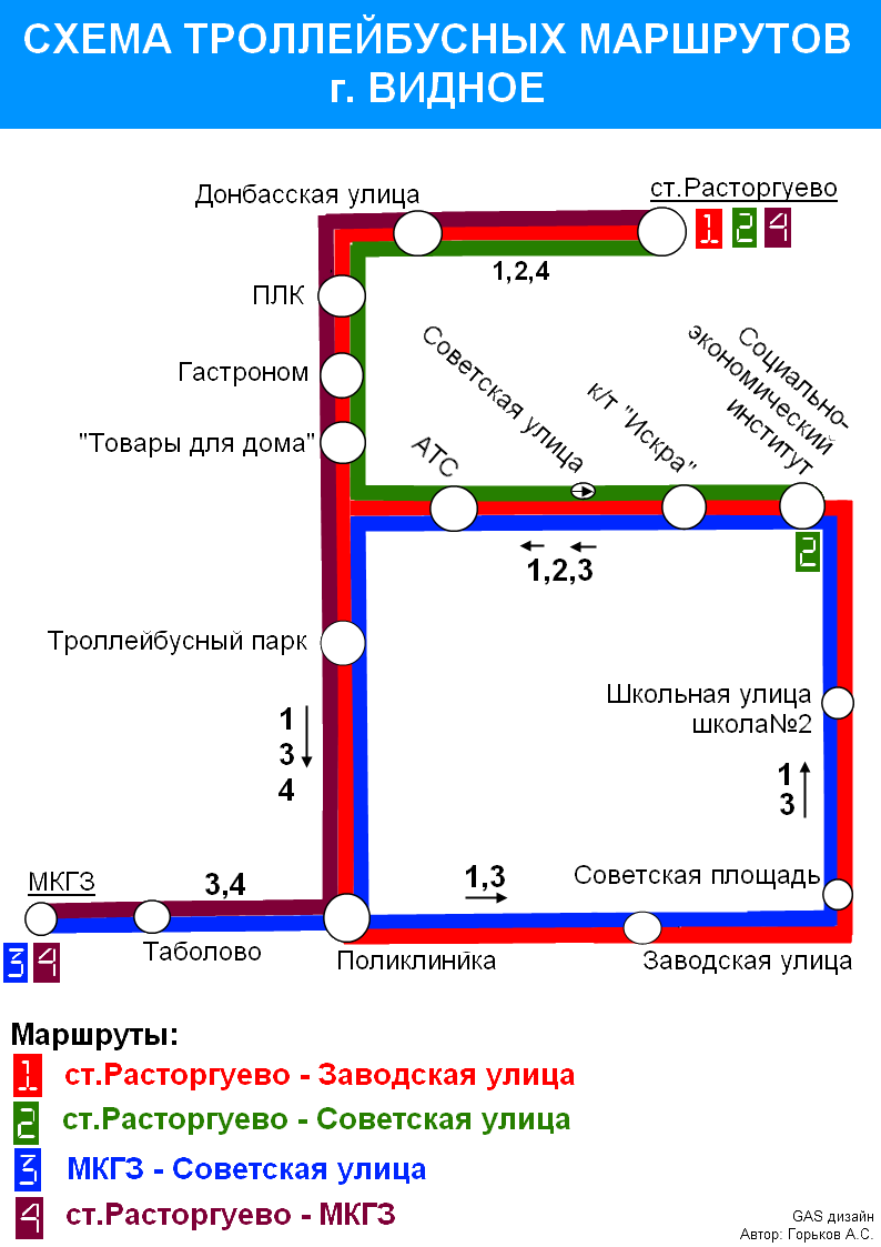 Видное — Схемы