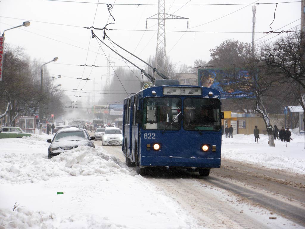 Odesa, ZiU-682V [V00] № 822; Odesa — 15.12.2009 — Snowfall and Its Aftermath