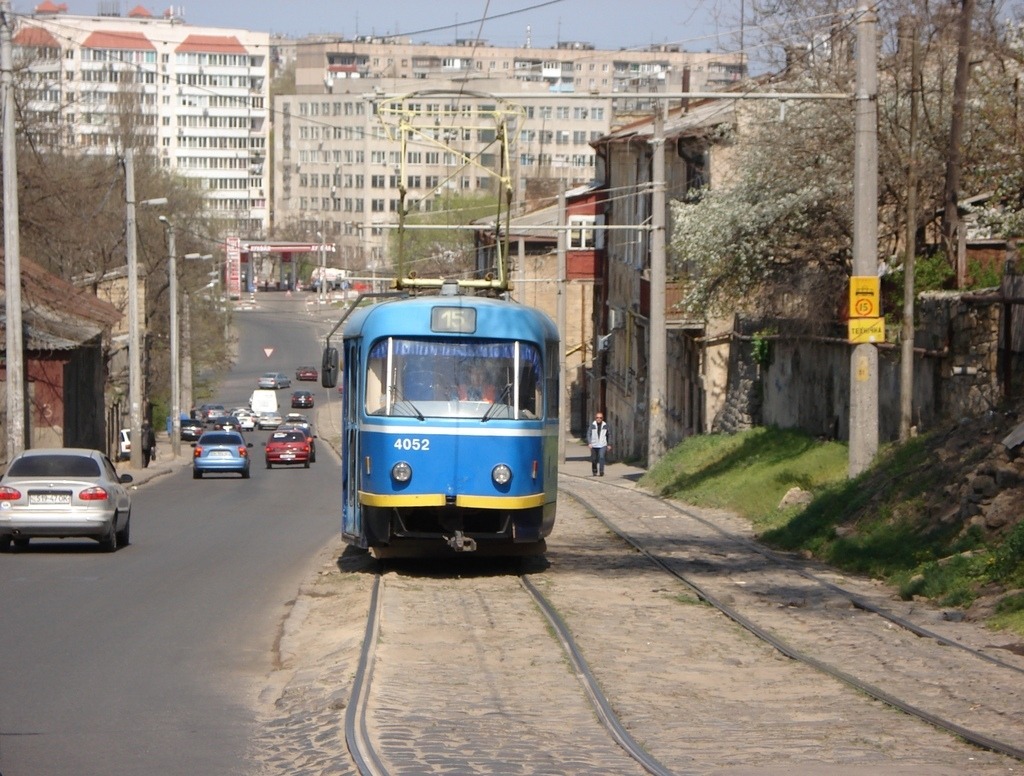 Odesa, Tatra T3R.P № 4052; Odesa — Tramway Lines: Center to Slobidka