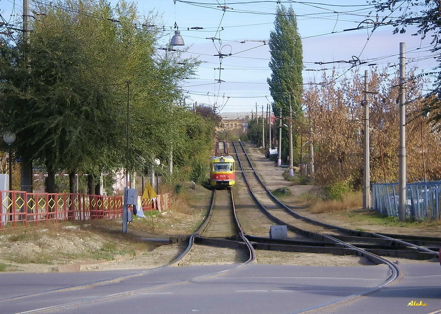 Wolgograd, Tatra T3SU (2-door) Nr. 2625; Wolgograd, Tatra T3SU (2-door) Nr. 2632; Wolgograd — Tram lines: [2] Second depot — West