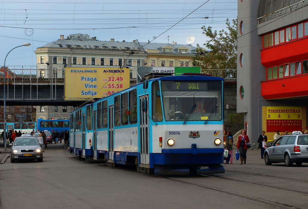 Riga, Tatra Т3MR (T6B5-R) č. 35076