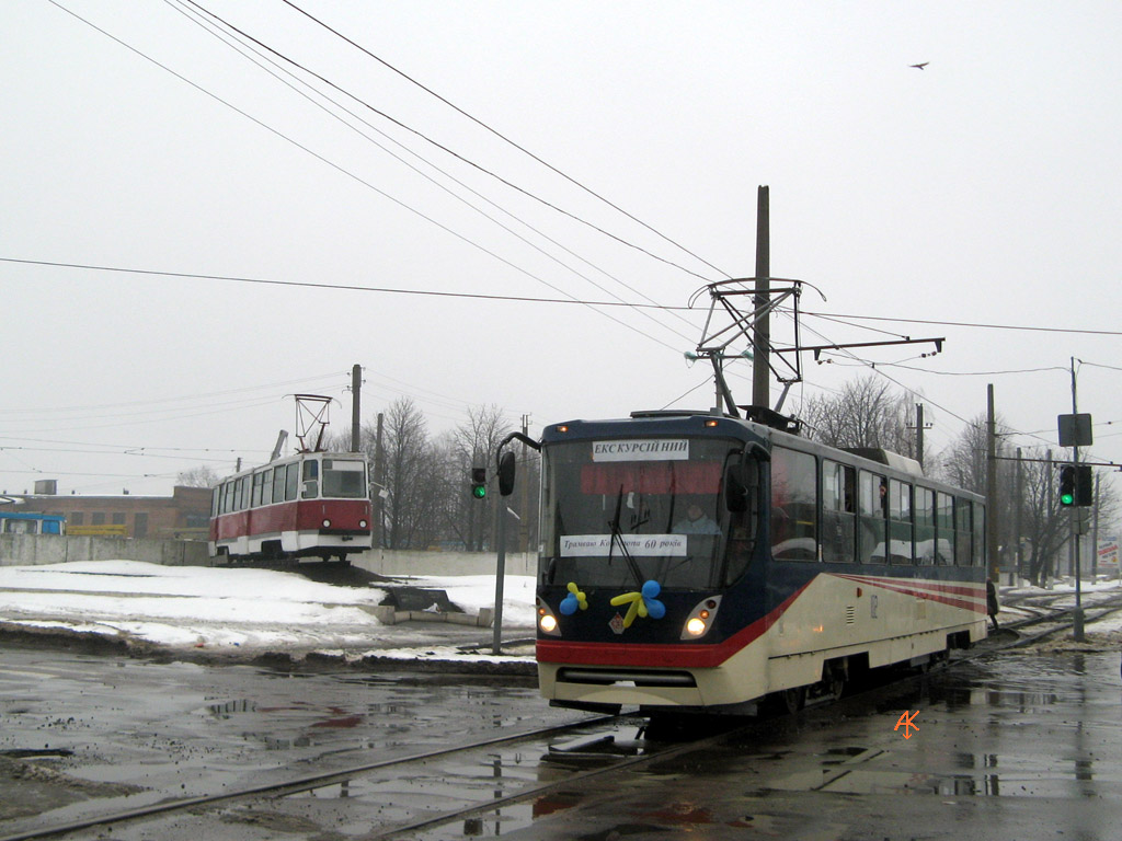 Konotop, K1 Nr 102; Konotop — Tram trip dedicated to the 60 anniversary of the tramway traffic 26.12.2009