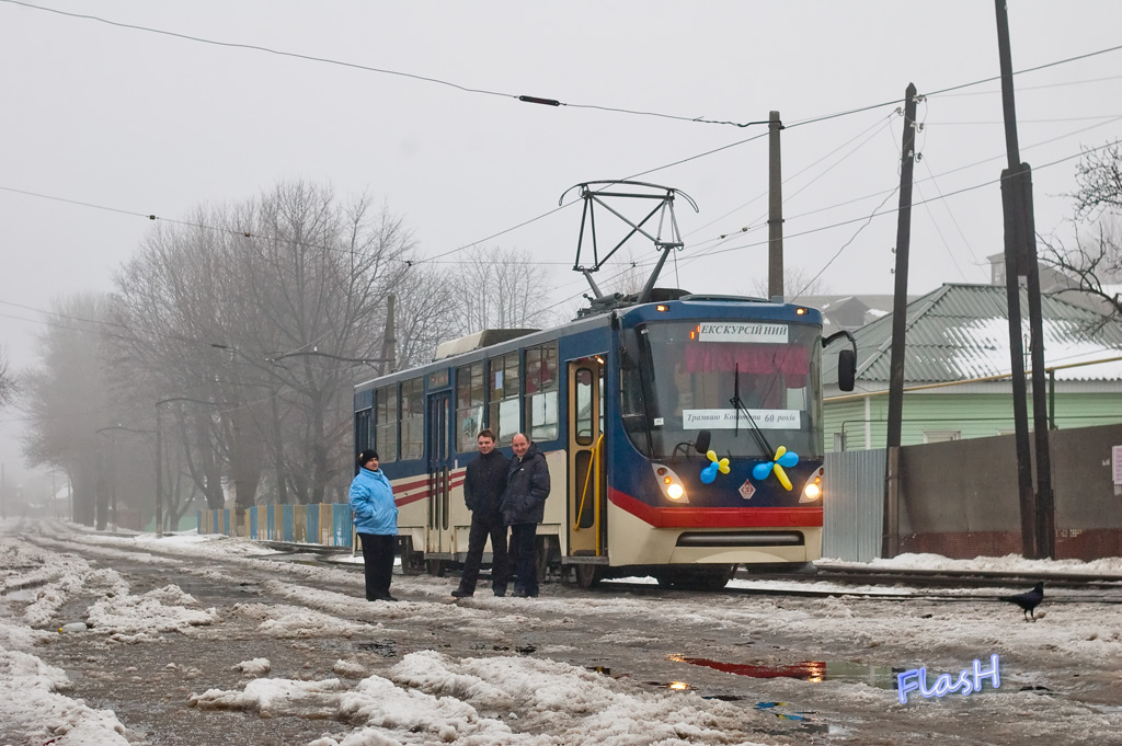 Konotop, K1 № 102; Konotop — Tram trip dedicated to the 60 anniversary of the tramway traffic 26.12.2009