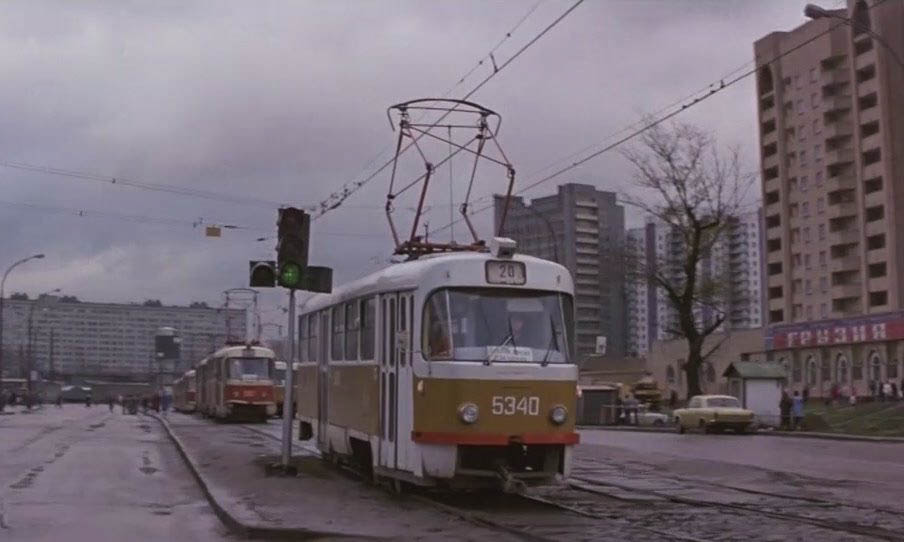 Moskwa, Tatra T3SU Nr 5340; Moskwa — Historical photos — Tramway and Trolleybus (1946-1991); Moskwa — Moscow tram in the movies