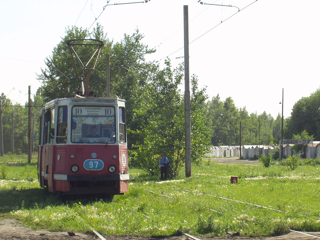 鄂木斯克, 71-605 (KTM-5M3) # 97; 鄂木斯克 — Tram line —  Left Bank / 10 route