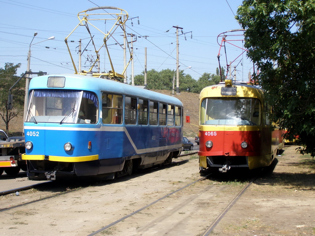 Одесса, Tatra T3R.P № 4052; Одесса, Tatra T3SU № 4065