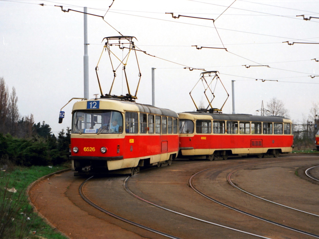 Прага, Tatra T3 № 6526; Прага, Tatra T3 № 6552