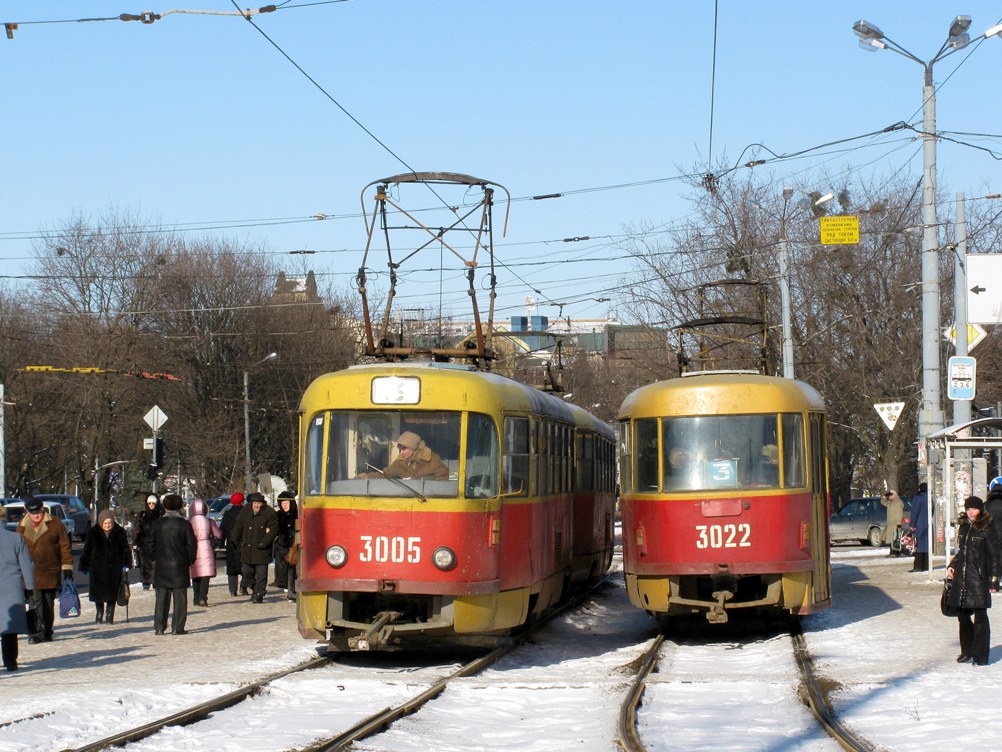 Харьков, Tatra T3SU № 3005; Харьков, Tatra T3SU № 3022