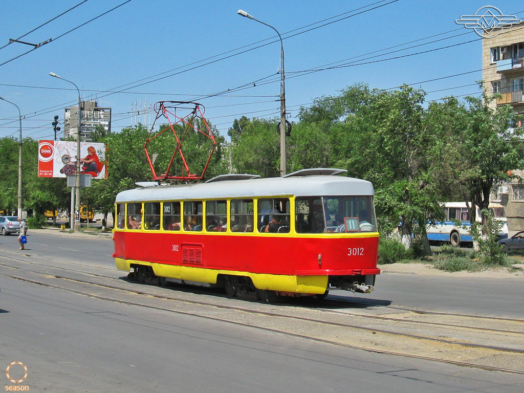 Volgograd, Tatra T3SU (2-door) č. 3012