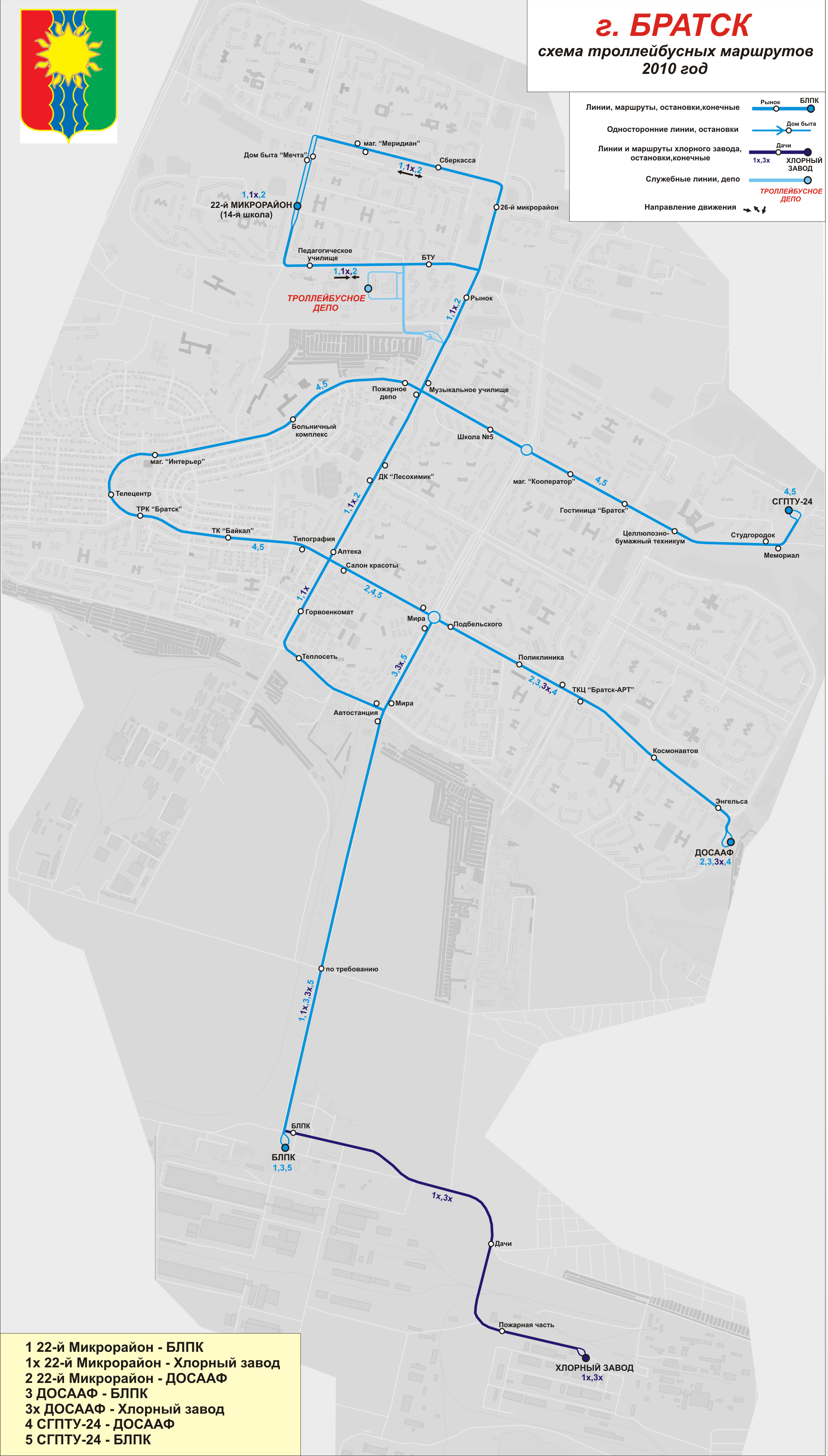 Bratsk — Maps