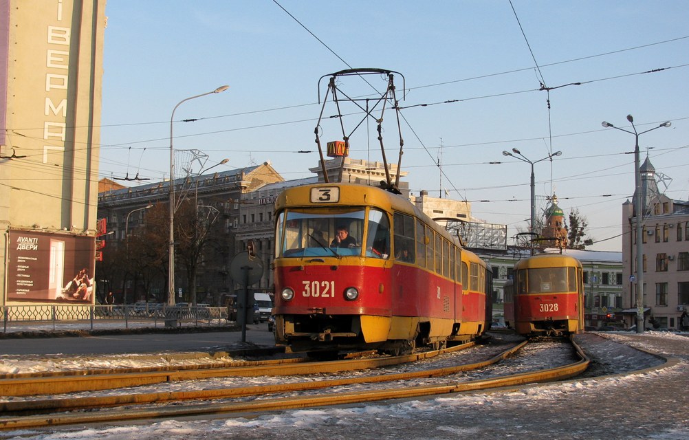 Харьков, Tatra T3SU № 3021