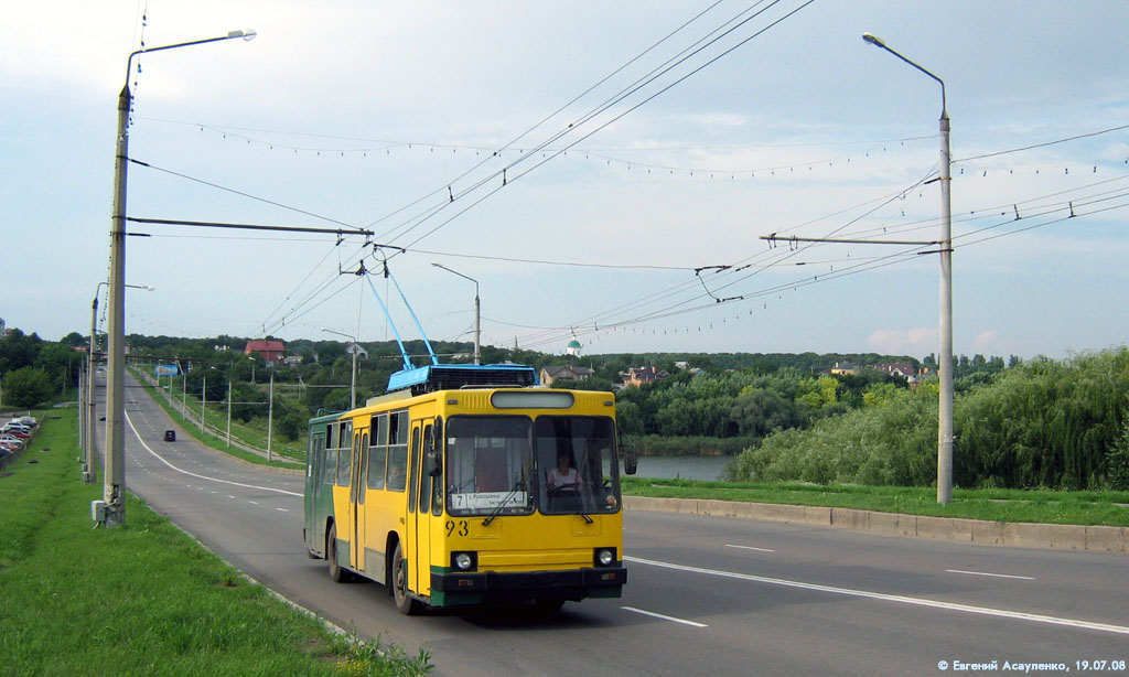 Poltava, YMZ T2 # 93; Poltava — Trolleybus lines and loops