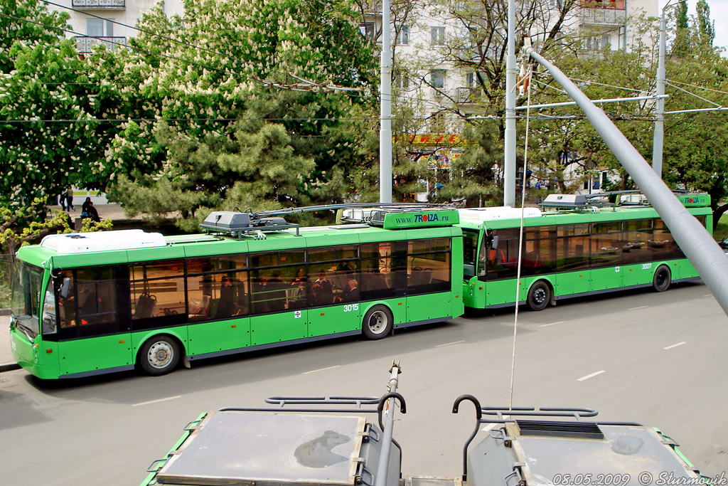 Одеса, Тролза-5265.00 «Мегаполис» № 3015; Одеса — 08.05.2009 — Презентація тролейбусів Тролза-5265 «Мегаполіс»; Одеса — Нові тролейбуси