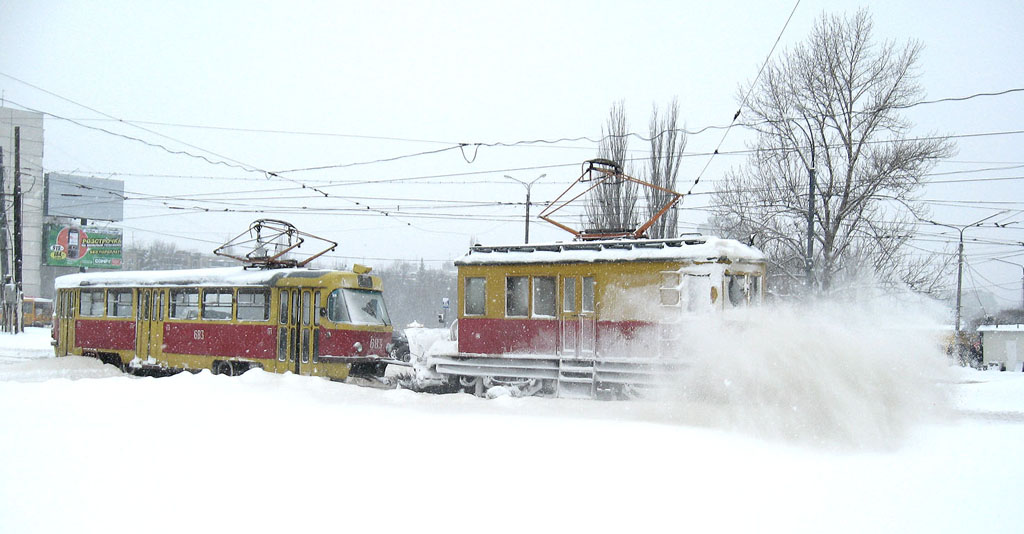 Харків, ГС-4 (ГВРЗ) № 12; Харків, Tatra T3SU № 683