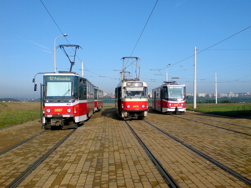Прага, Tatra T6A5 № 8687; Прага, Tatra T3R.P № 8476; Прага, Tatra KT8D5R.N2P № 9095; Прага — Линия Баррандов