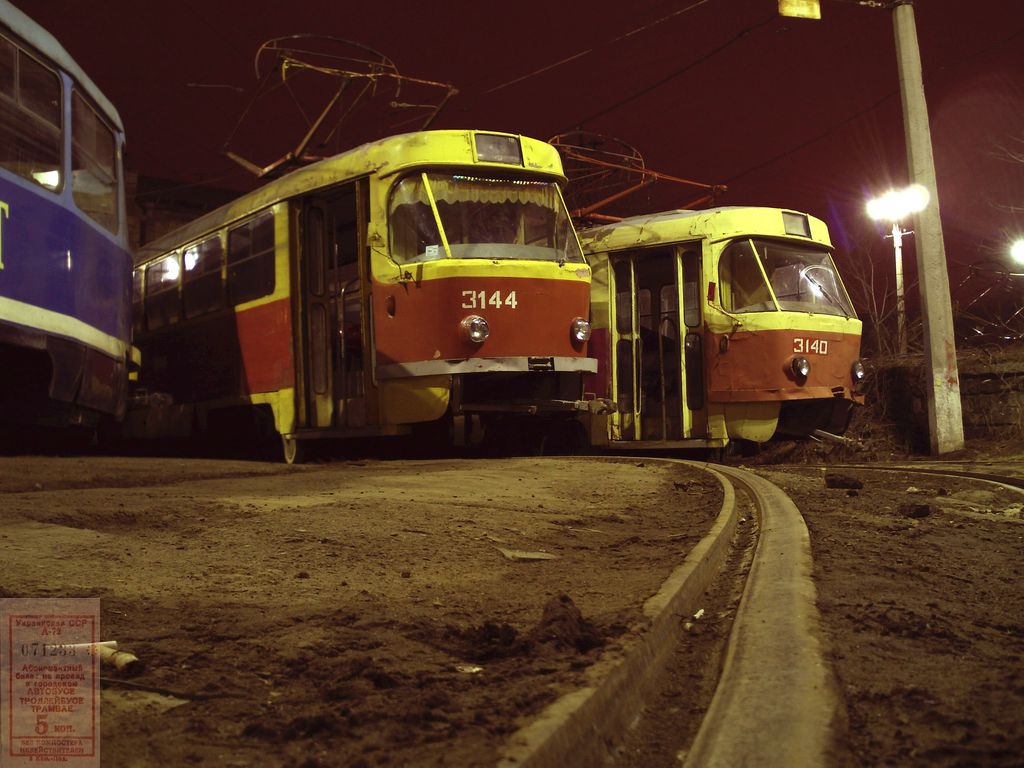 Odessa, Tatra T3SU (2-door) # 3144; Odessa, Tatra T3SU (2-door) # 3140