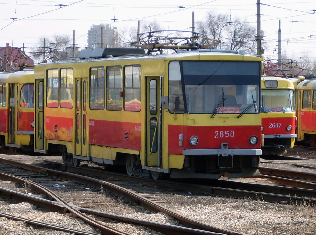 Волгоград, Tatra T6B5SU № 2850; Волгоград, Tatra T3SU (двухдверная) № 2607; Волгоград — Депо: [2] Трамвайное депо № 2