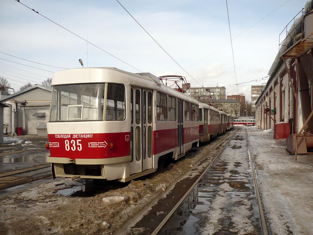 Самара, Tatra T3E № 835; Самара — Городское трамвайное депо