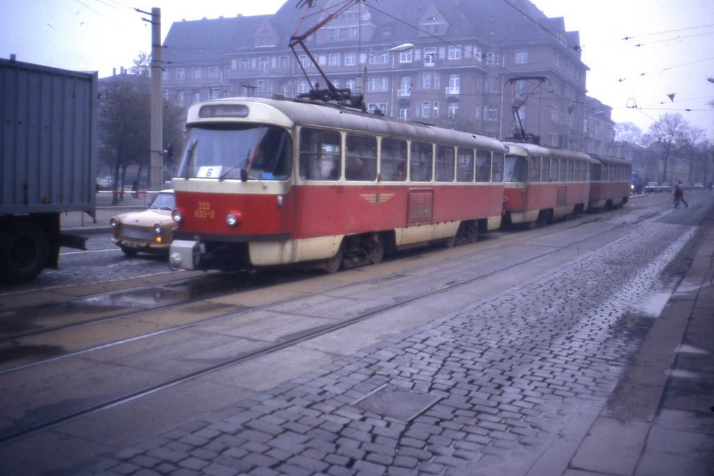 Дрезден, Tatra T4D № 222 633; Дрезден — Старые фотографии (трамвай)