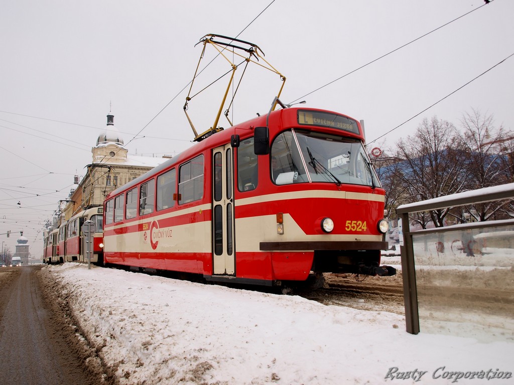 Прага, Tatra T3R.P № 5524