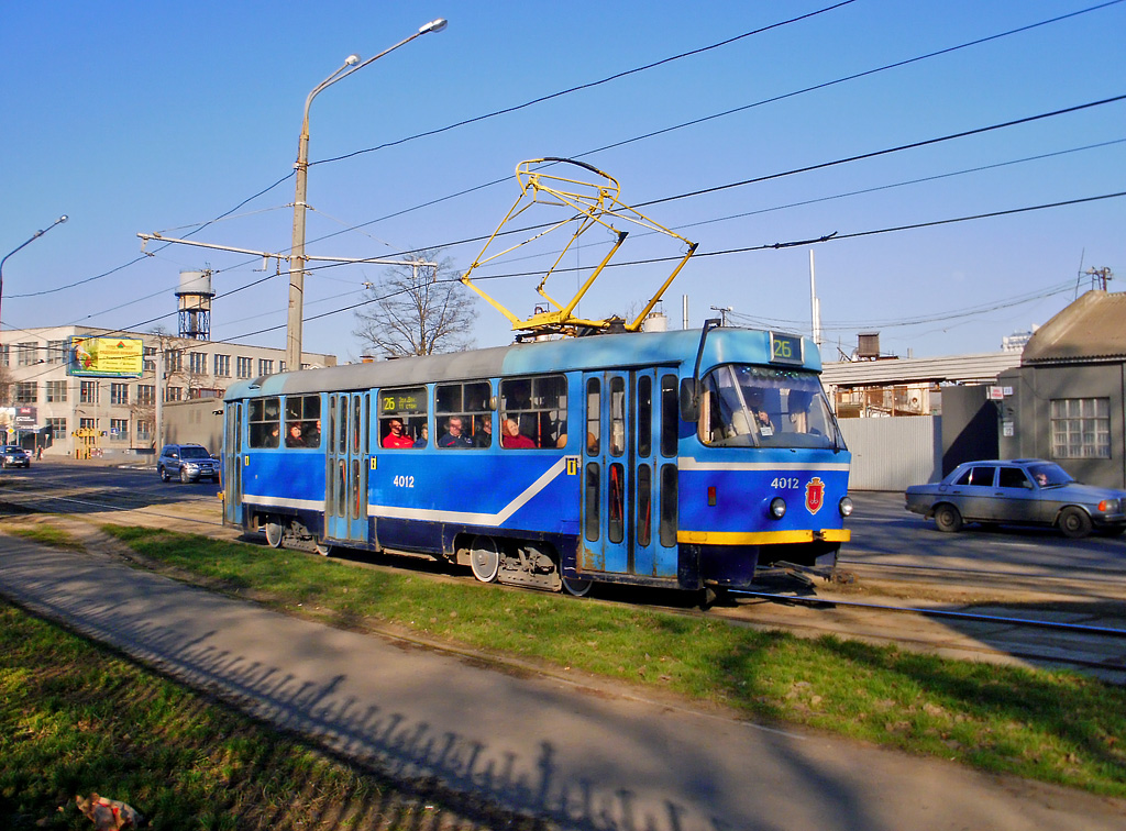 Одесса, Tatra T3R.P № 4012; Одесса — Трамвайные линии: Вокзал → Люстдорф → Рыбный порт
