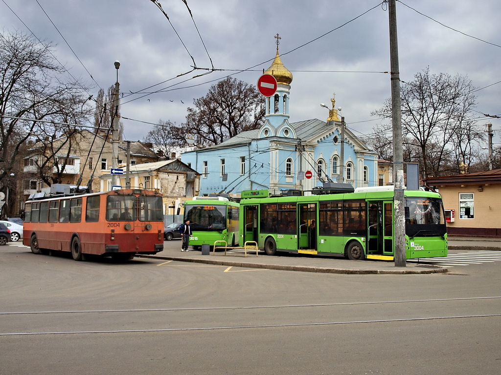Odesa, ZiU-682G [G00] nr. 2004; Odesa, Trolza-5265.00 “Megapolis” nr. 3004; Odesa — Terminals and Loops