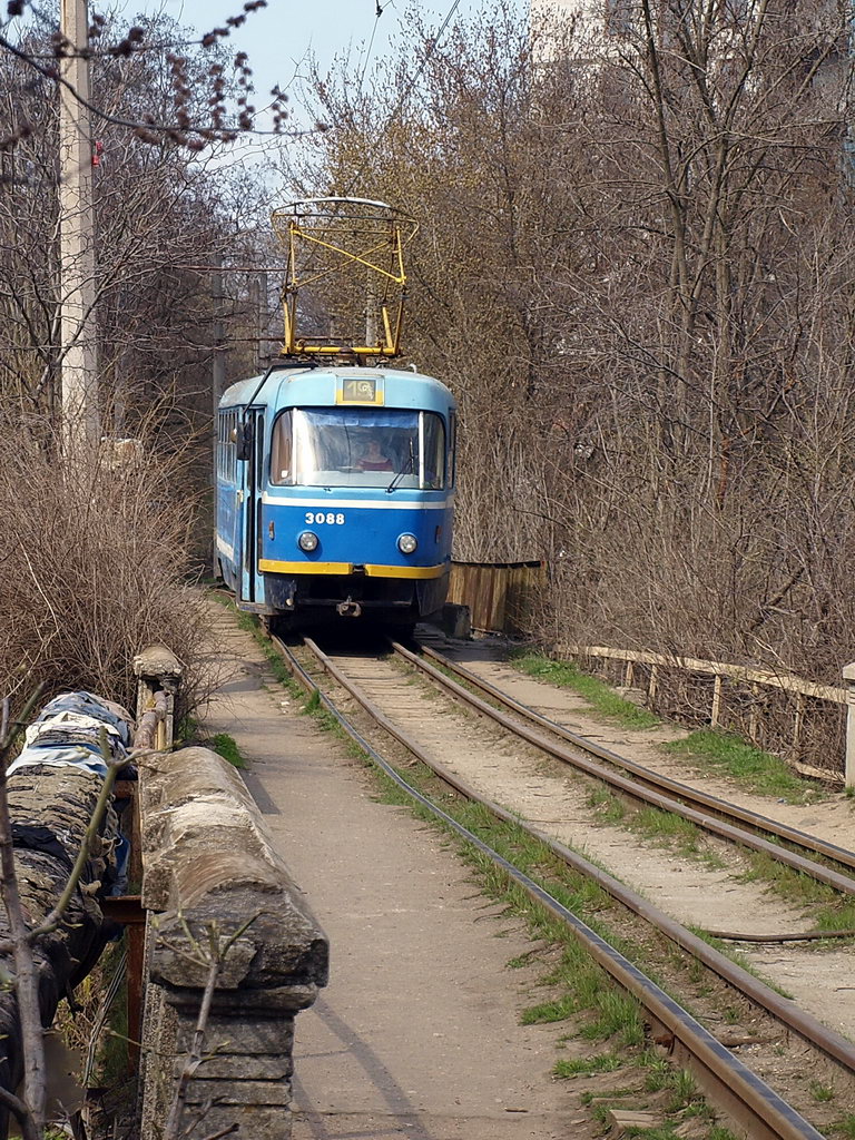 Одесса, Tatra T3R.P № 3088; Одесса — Трамвайные линии: Большой Фонтан → 411-я Батарея