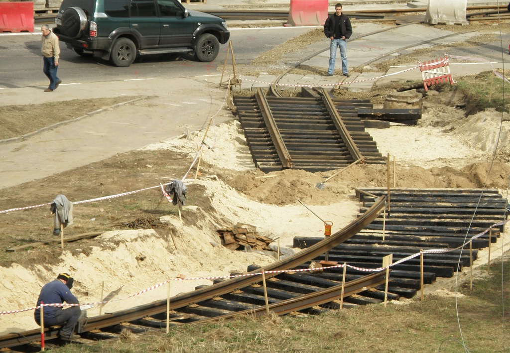 Niżni Nowogród — Construction tram collar around Kanavinskiy bridge