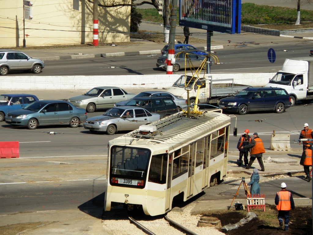 Нижний Новгород, 71-619КТ № 3395; Нижний Новгород — Строительство трамвайного кольца около Канавинского моста