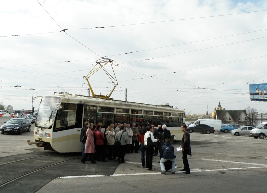 Nizhny Novgorod — Opening of tram circle at Blagoveschenskoy Square