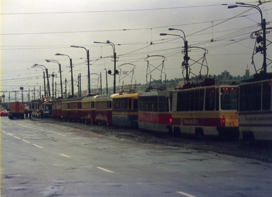 St Petersburg — Parade of the 90th birthday of St. Petersburg tram