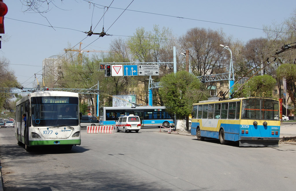 Алматы, ТП KAZ 398 № 1077; Алматы, Škoda 14Tr13/6M № 3029; Алматы — Троллейбусные линии
